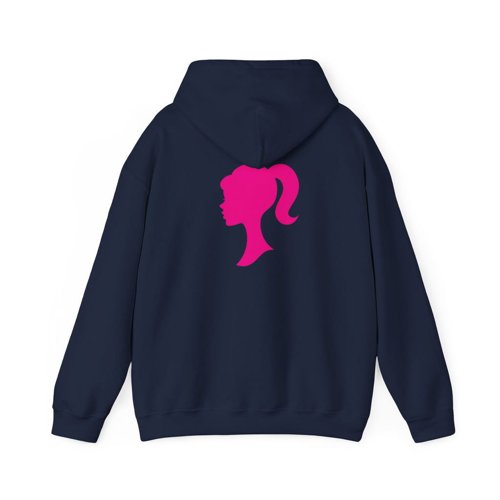 Barbie Logo Hoodie – Pink Script & Silhouette Pullover