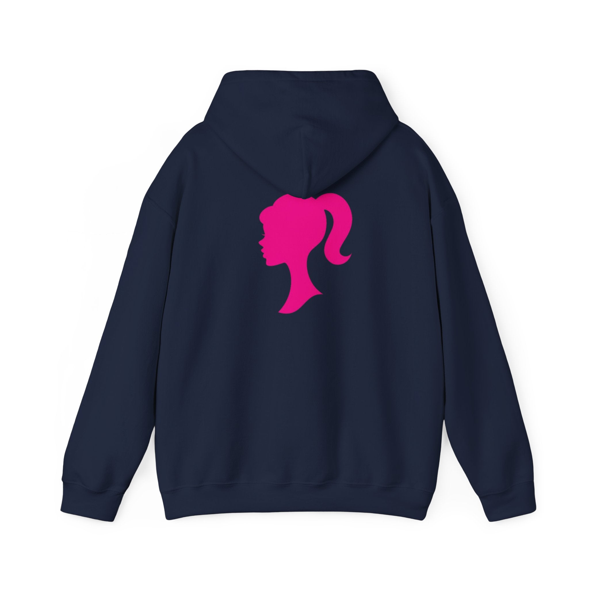 Barbie Logo Hoodie – Pink Script & Silhouette Pullover