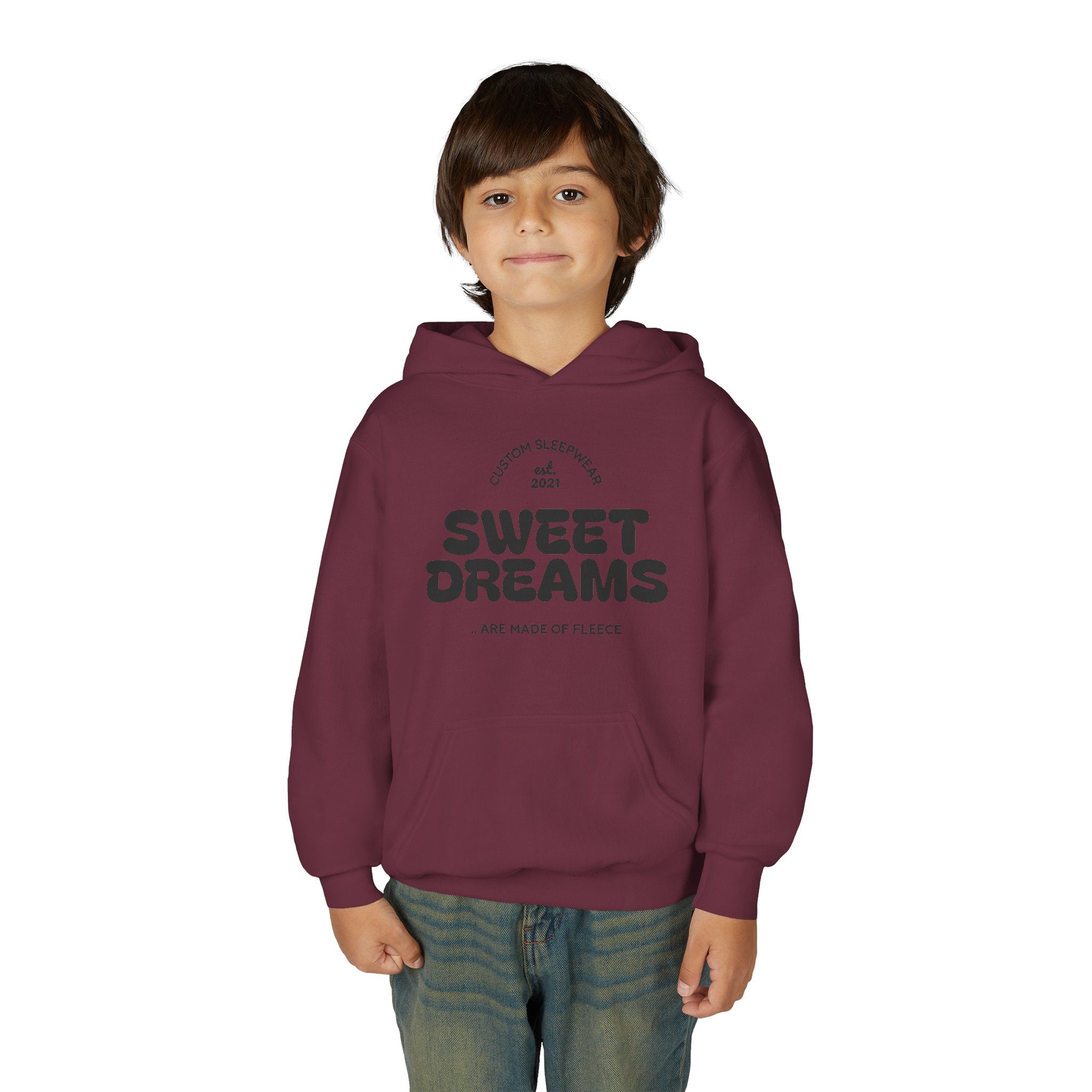 Sweet Dreams Youth Hoodie — Retro Cozy Sleepwear Pullover