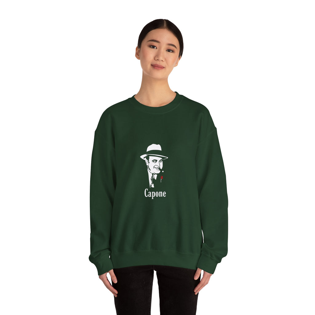 Scarface & Capone Retro Mafia Crewneck Sweatshirt