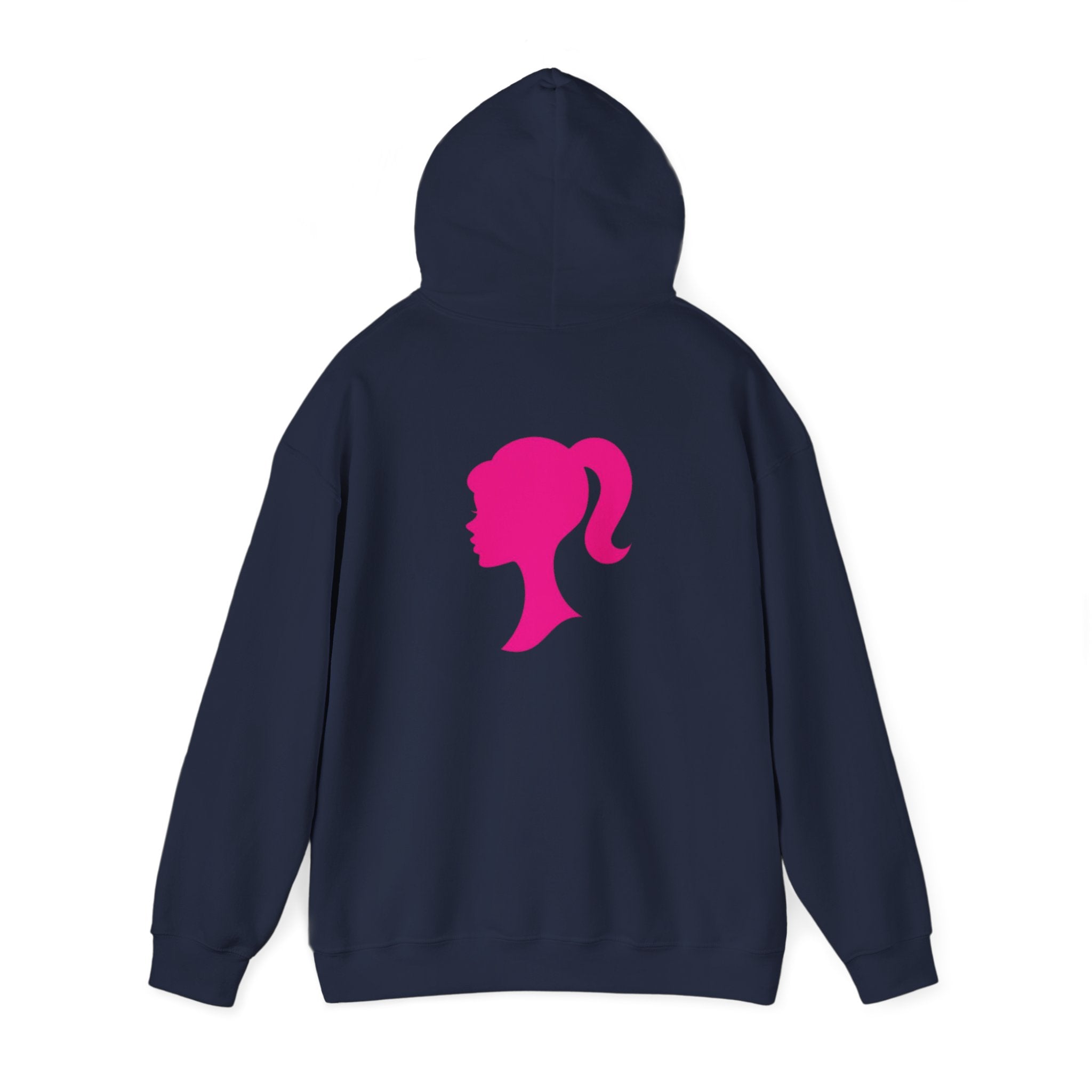 Barbie Logo Hoodie – Pink Script & Silhouette Pullover
