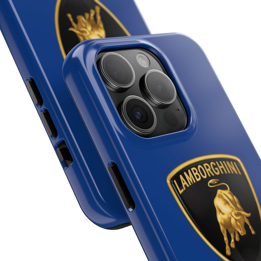 Lamborghini Shield Tough Phone Case — Blue Protective iPhone Cover