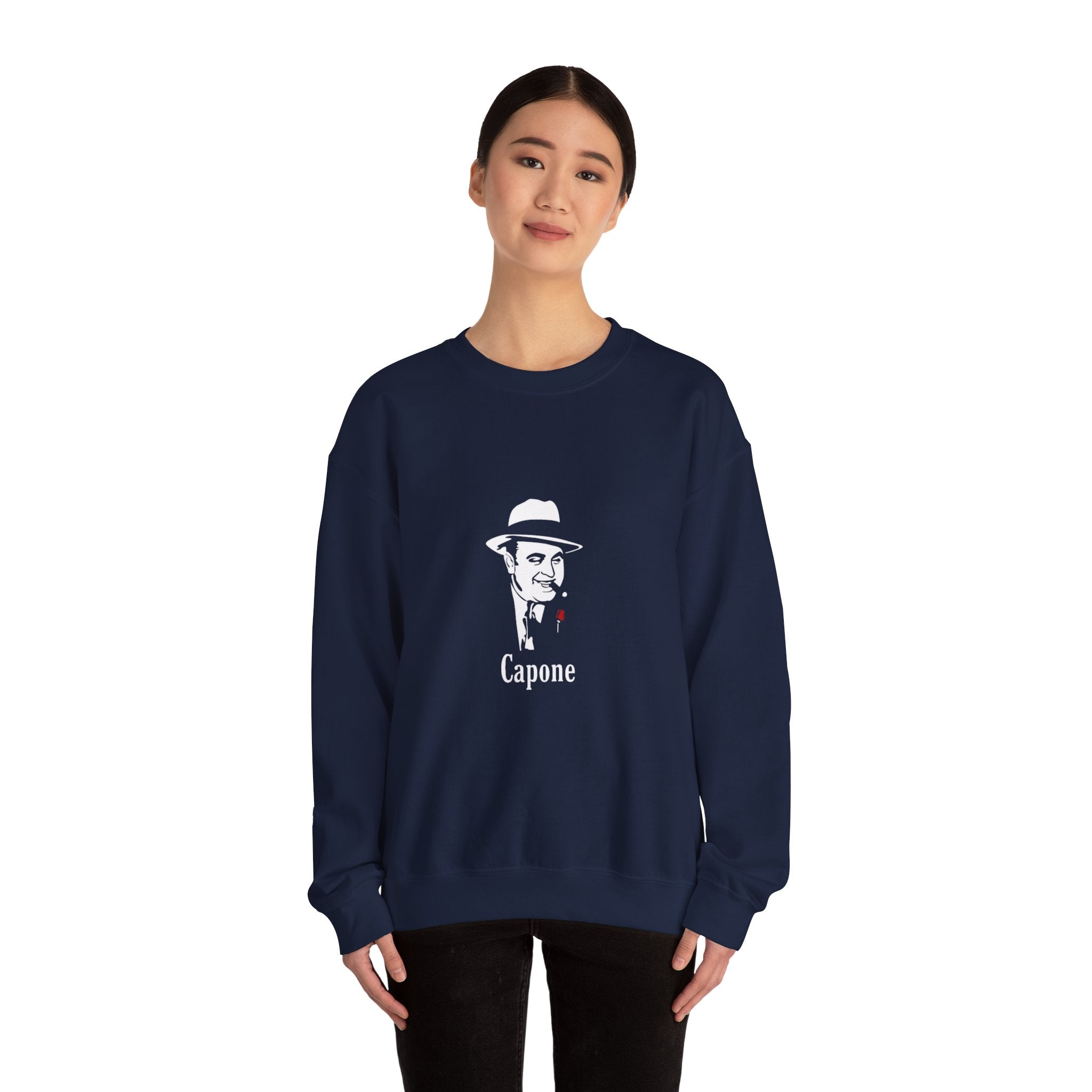 Scarface & Capone Retro Mafia Crewneck Sweatshirt