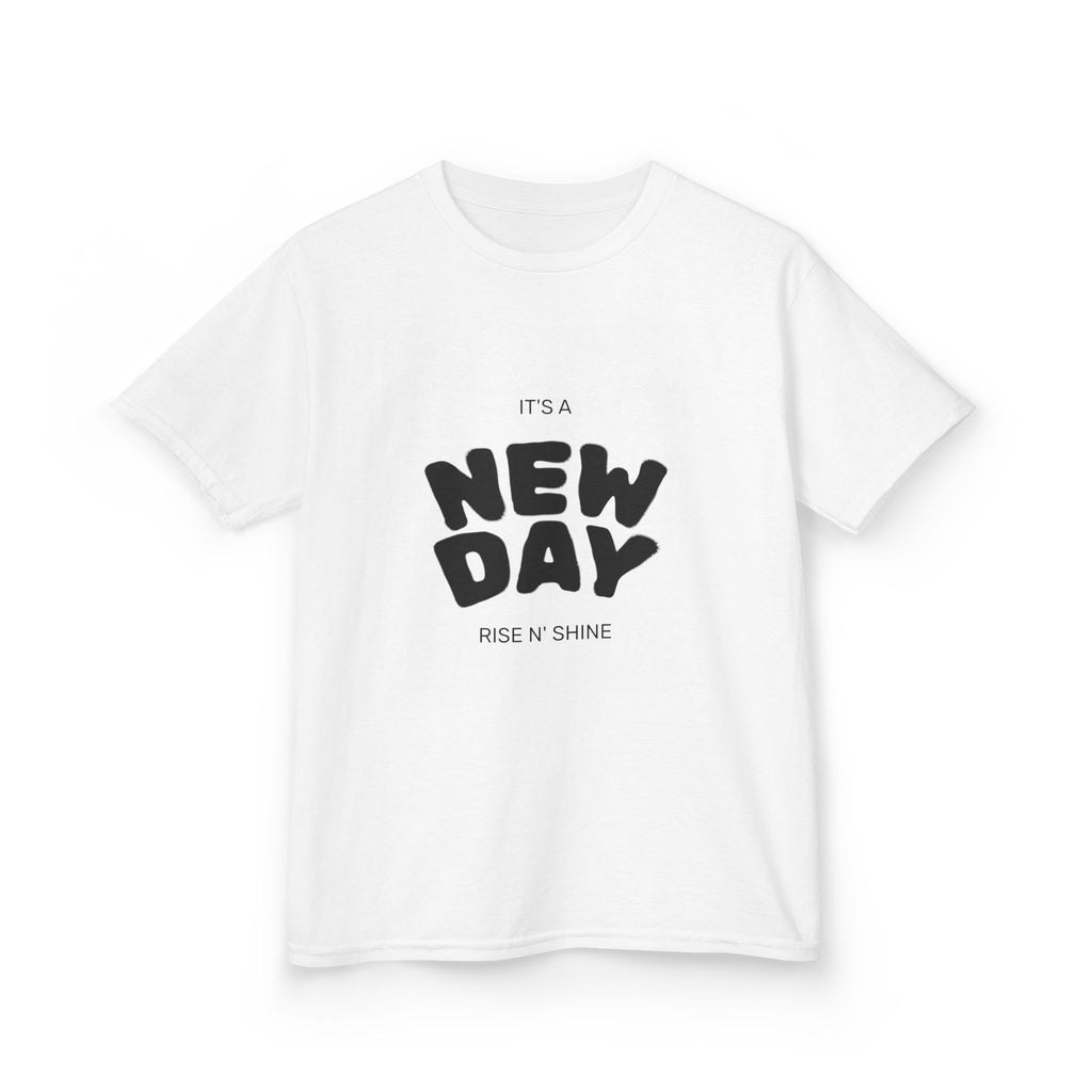 Kids 'New Day' Graphic Tee – Positive Morning T-Shirt for Children