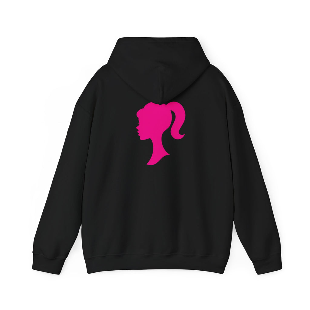Barbie Logo Hoodie – Pink Script & Silhouette Pullover