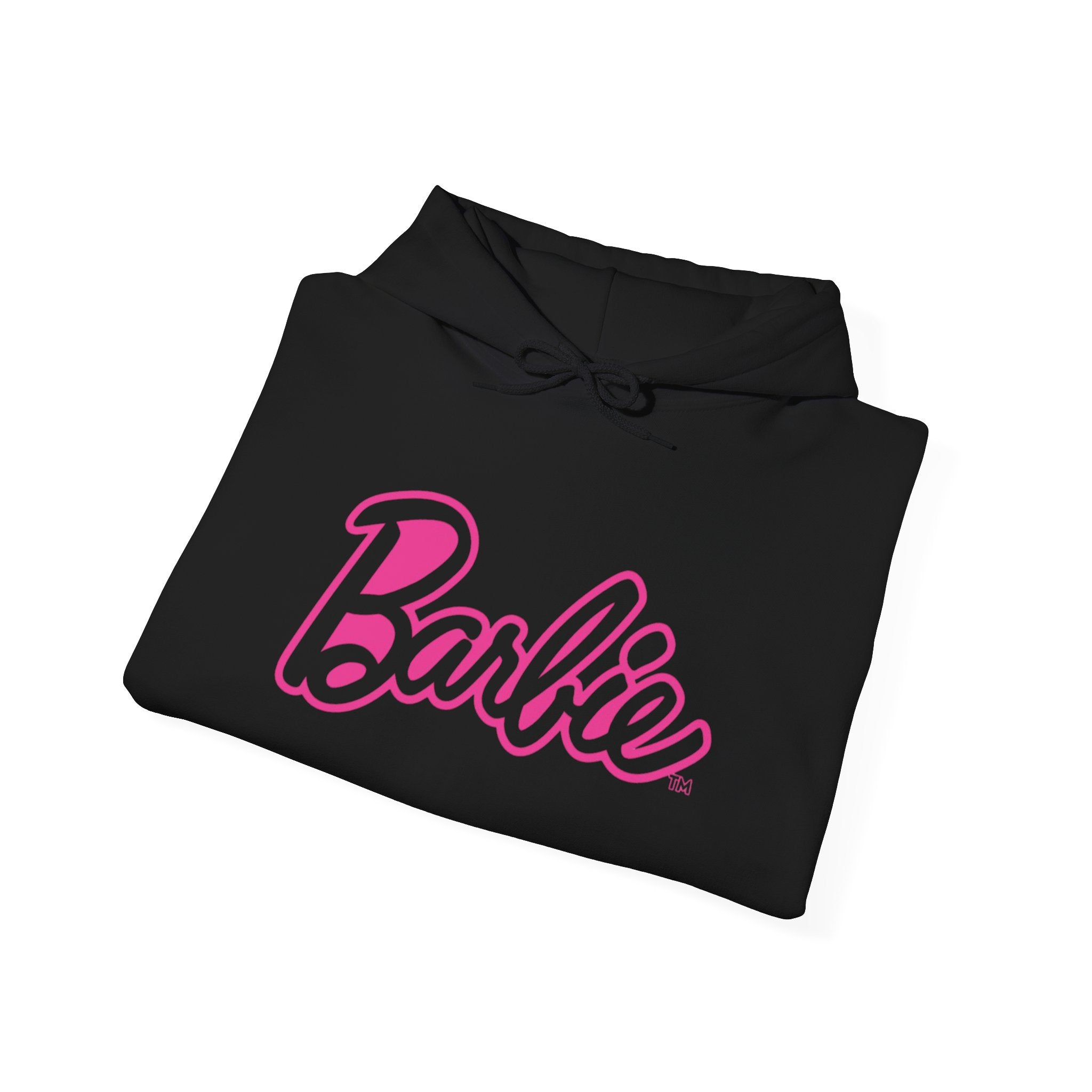 Barbie Logo Hoodie – Pink Script & Silhouette Pullover