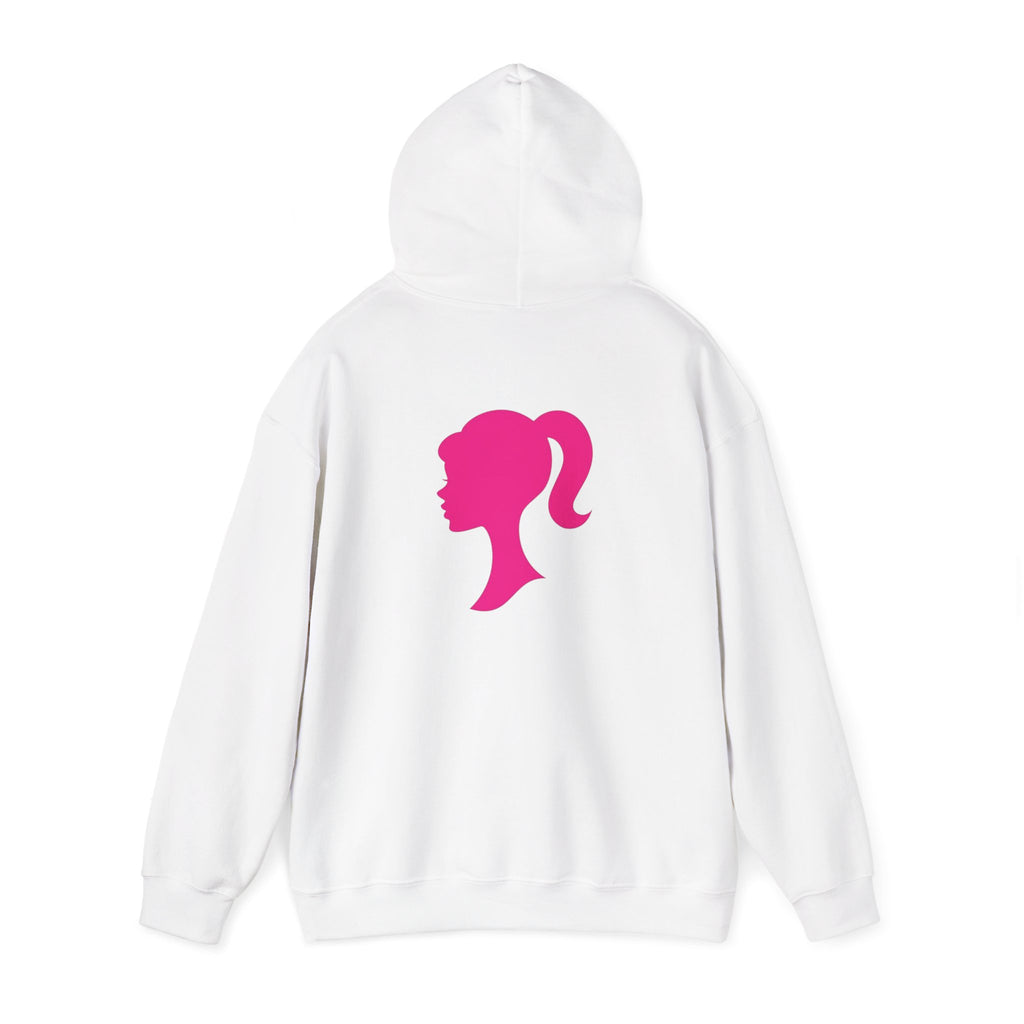 Barbie Logo Hoodie – Pink Script & Silhouette Pullover