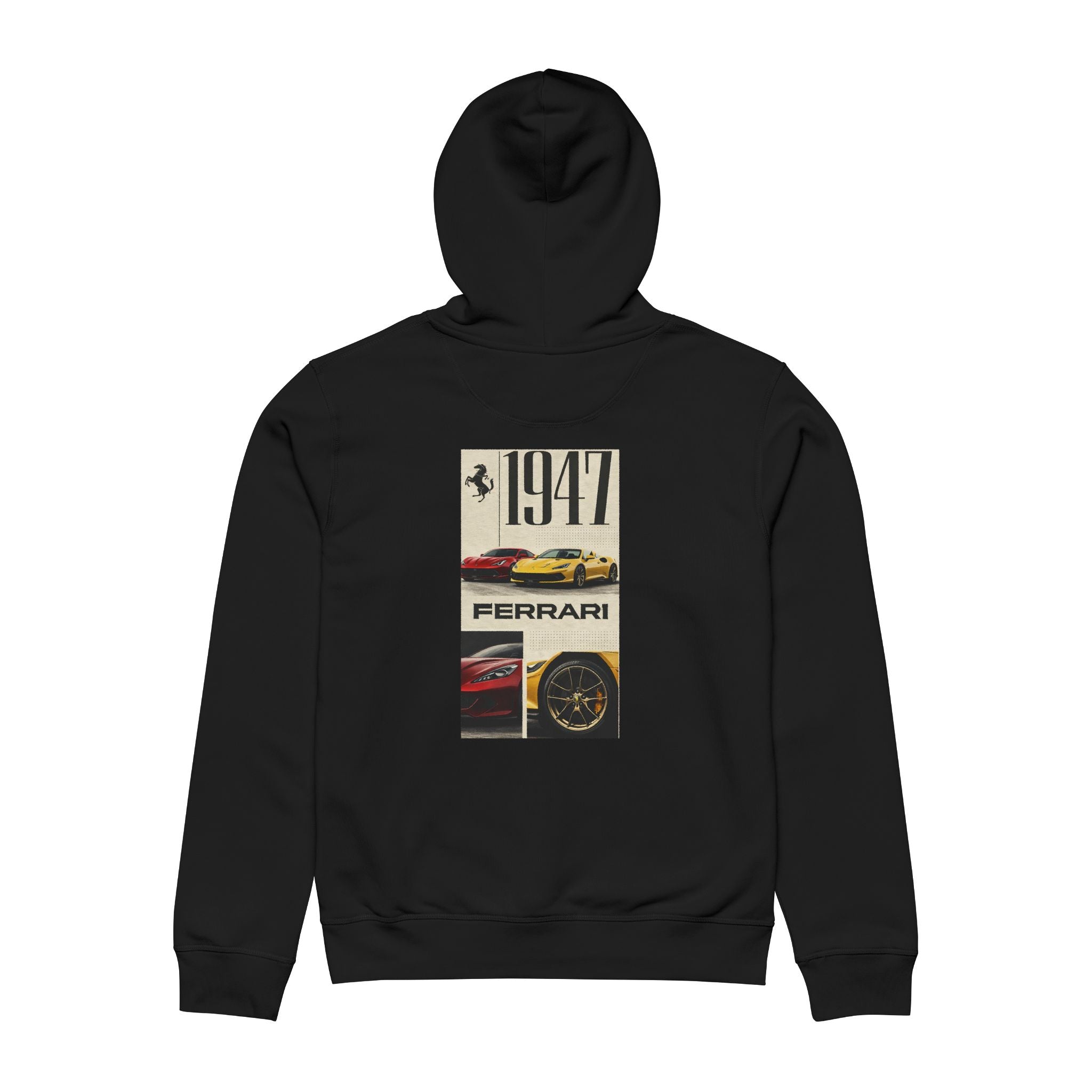 Ferrari 1947 Graphic Hoodie — Vintage Racing Car Pullover