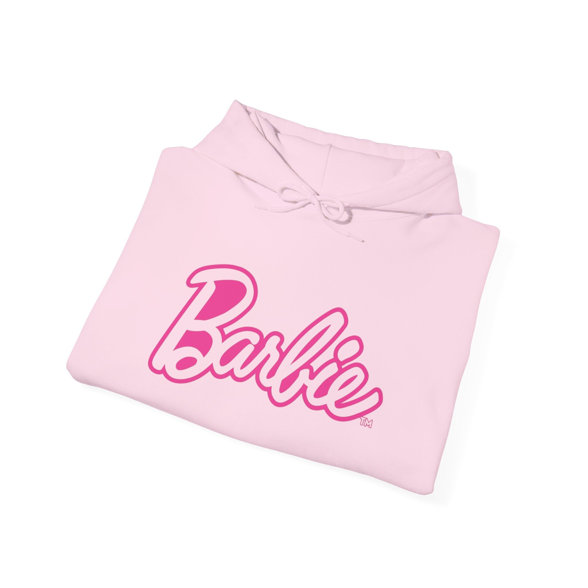 Barbie Logo Hoodie – Pink Script & Silhouette Pullover