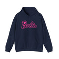 Barbie Logo Hoodie – Pink Script & Silhouette Pullover