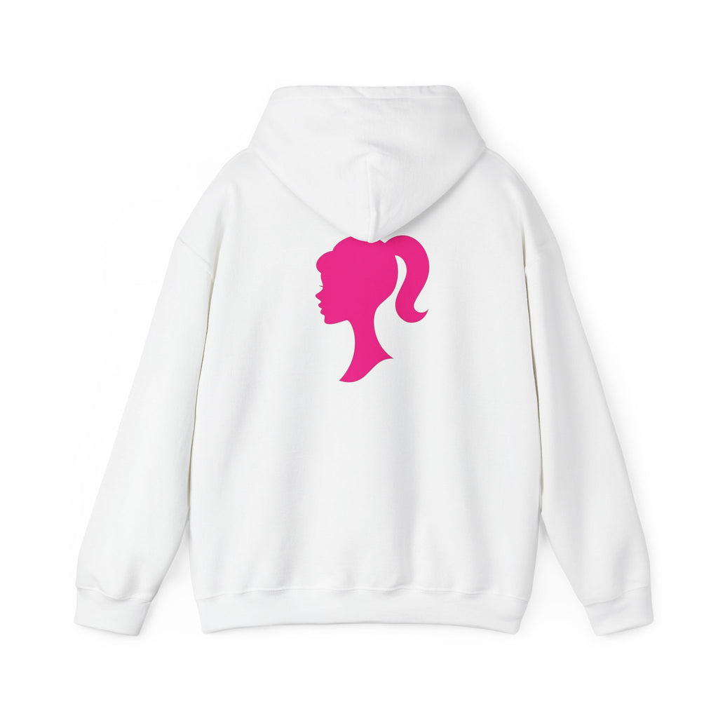 Barbie Logo Hoodie – Pink Script & Silhouette Pullover
