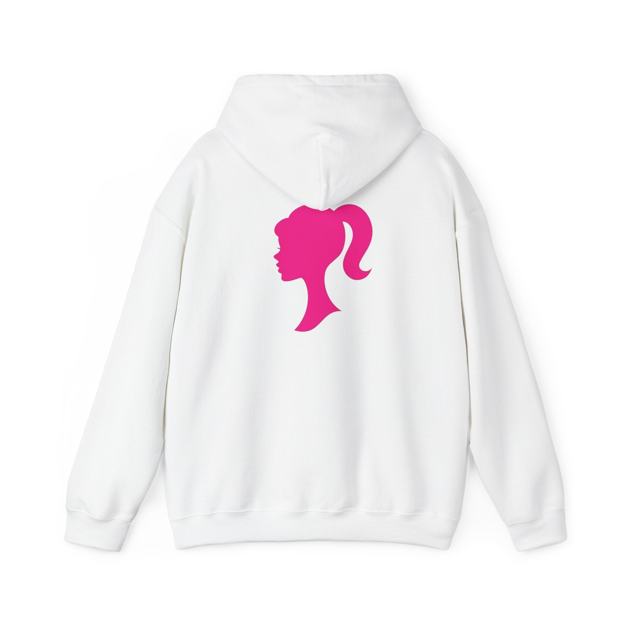 Barbie Logo Hoodie – Pink Script & Silhouette Pullover