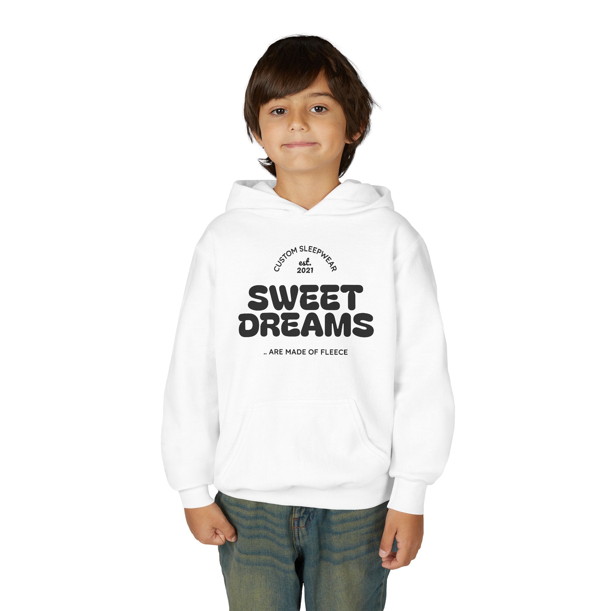 Sweet Dreams Youth Hoodie — Retro Cozy Sleepwear Pullover